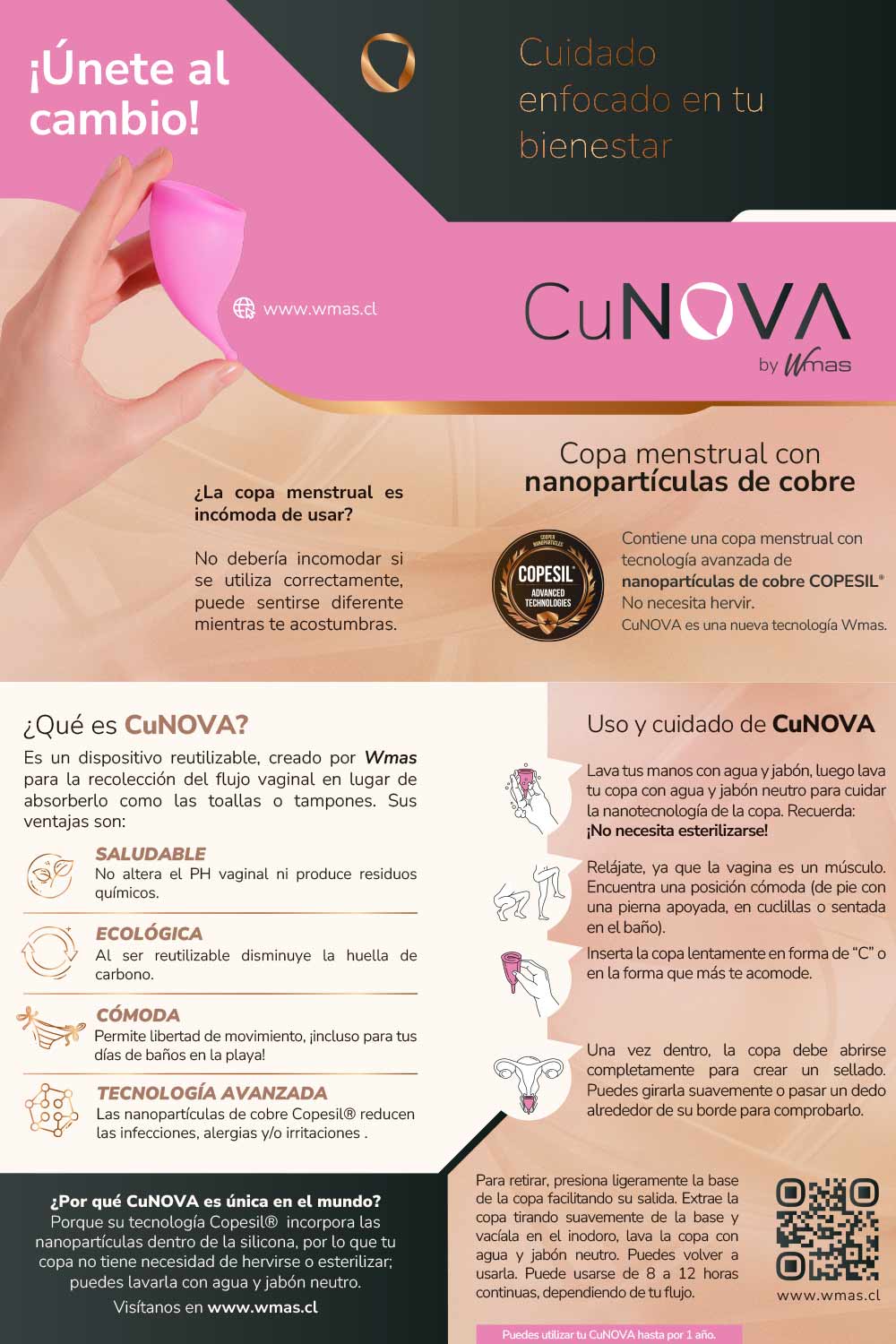 CUNOVA | Copa Menstrual con Nanopartículas de Cobre