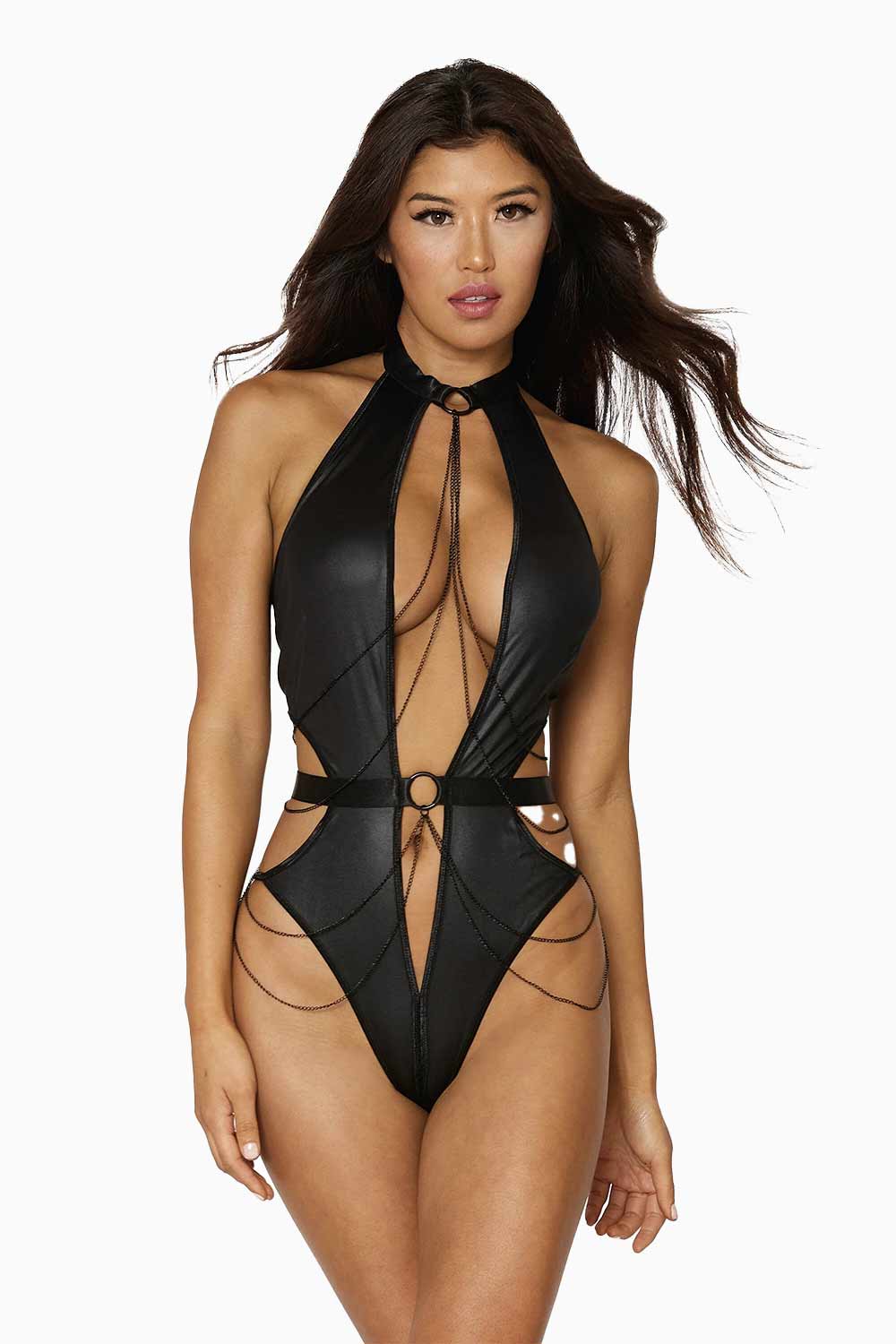 ENCADENADA | Body Negro con Cadenas