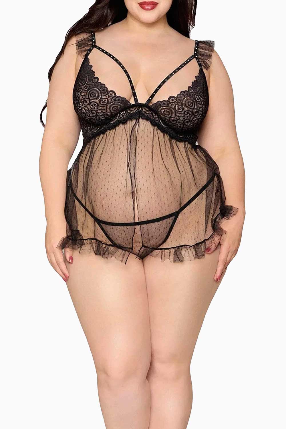 NOIR DESIRE | Babydoll Negro con Colaless