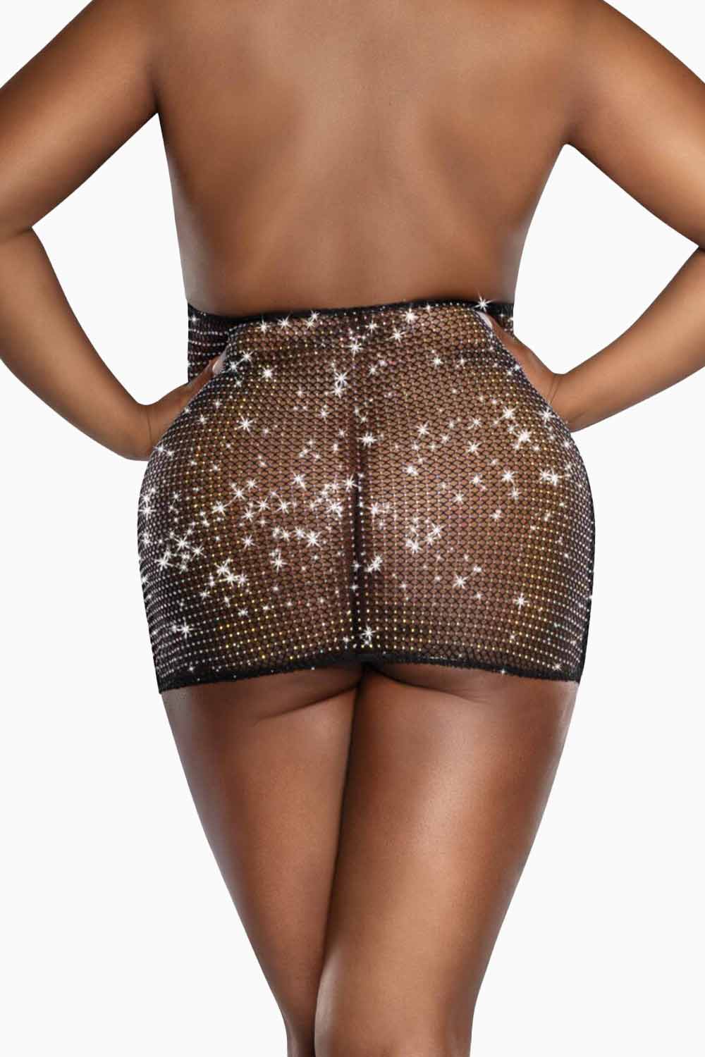 SHINE BRIGHT | Mini Vestido con Escote Drapeado