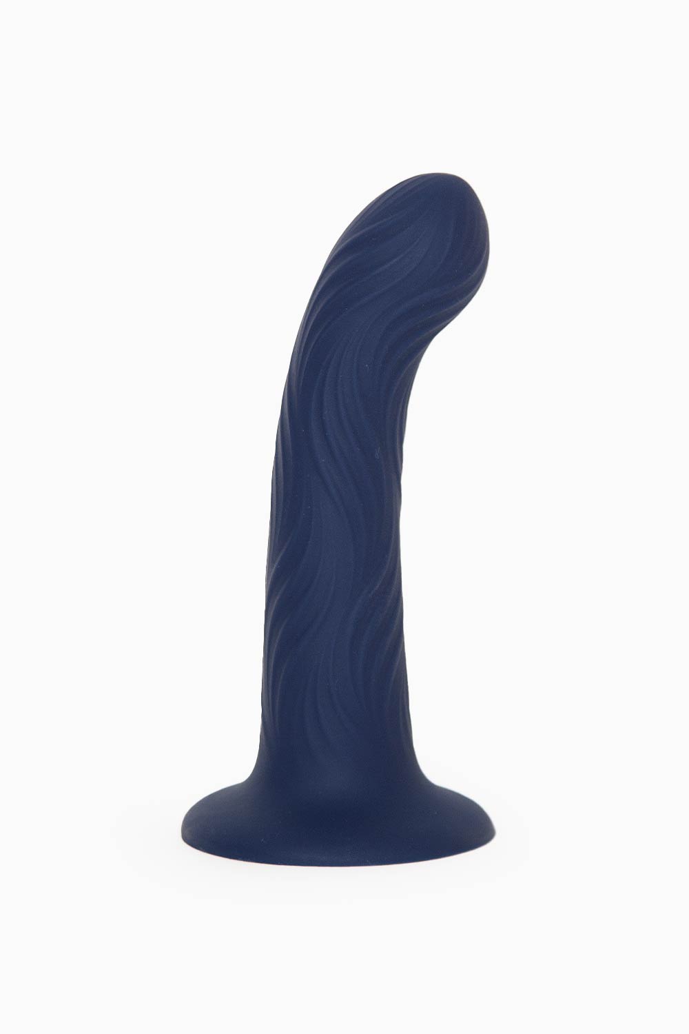 Dildo azul Japi Jane de 13,2 cm sobre fondo neutro, diseño ergonómico y superficie con relieve.