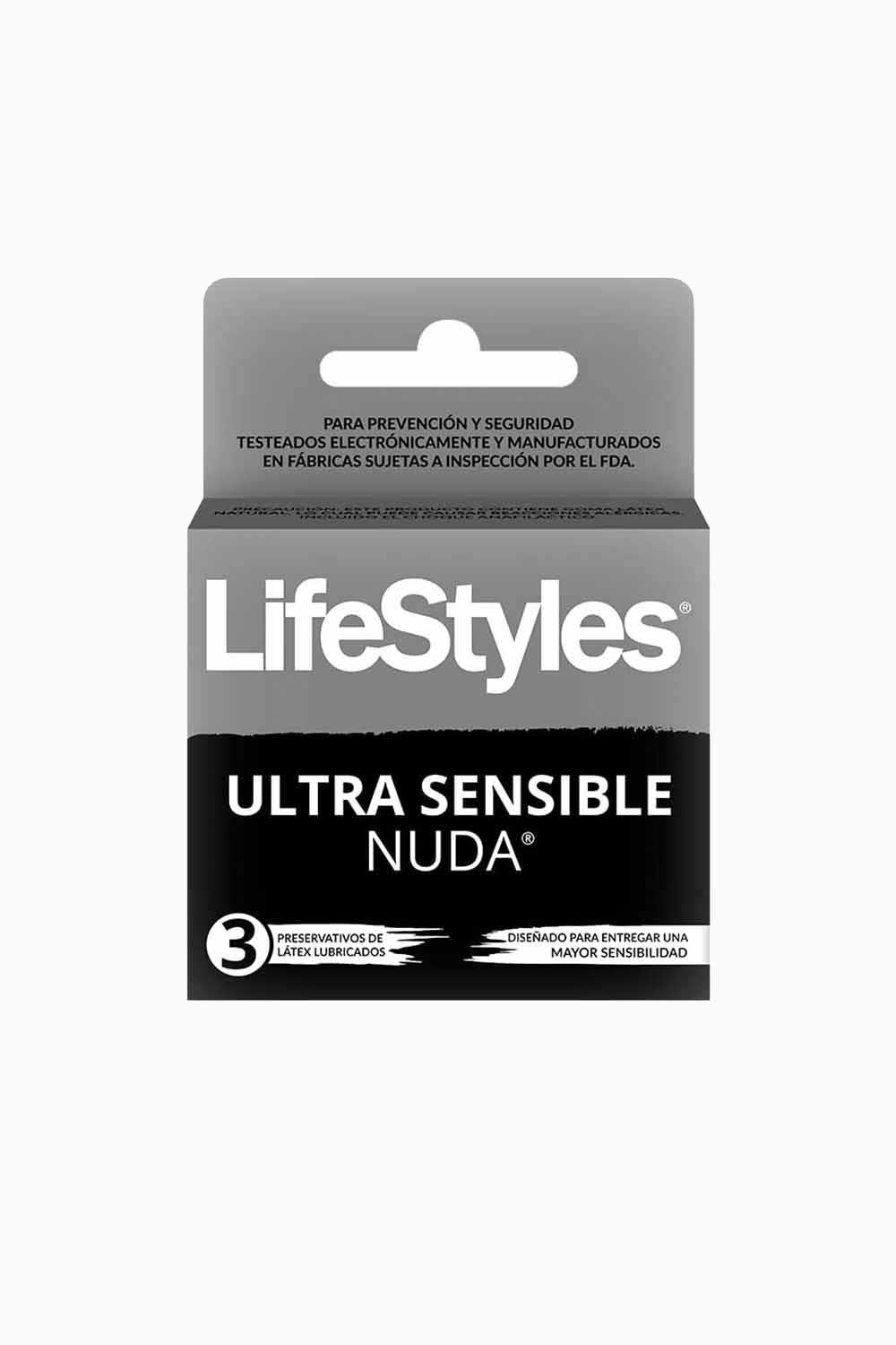 NUDA | Condones Delgados Lifestyles x3
