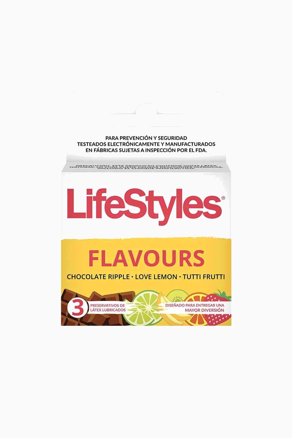 SABORES | Condones con Sabores Lifestyles x3