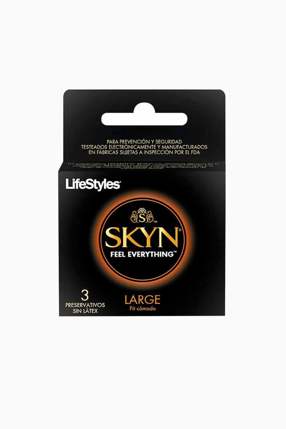 SKYN LARGE | Condones Sin Latex Grandes Lifestyles x3