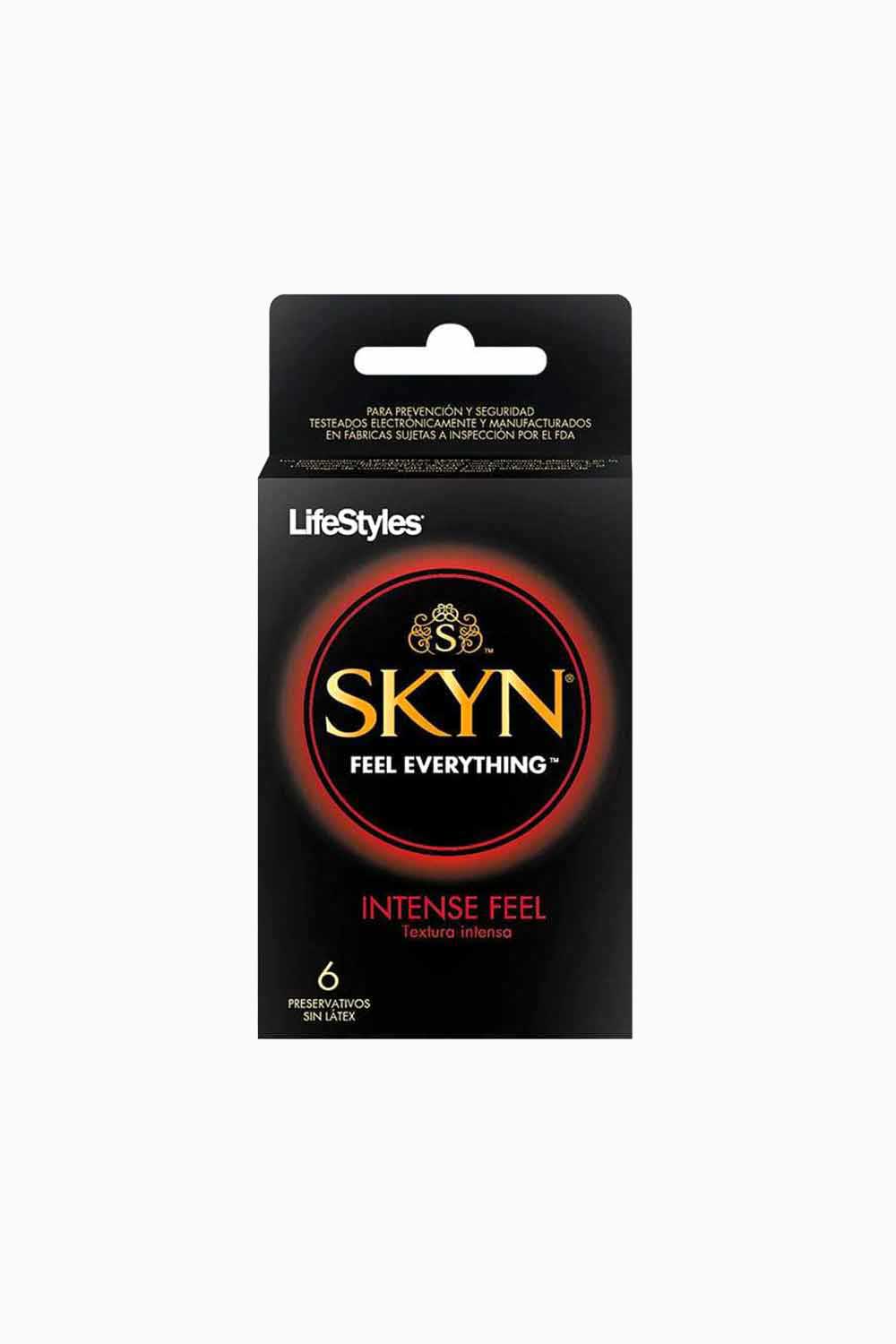 SKYN INTENSE FEEL | Condones Sin Latex con Textura Lifestyles x6