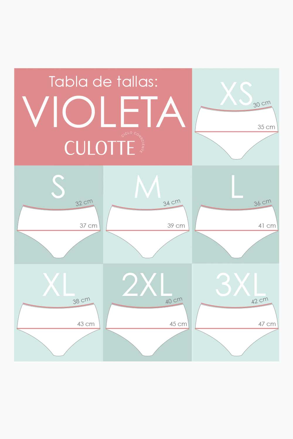 VIOLETA | Calzón Menstrual (flujo abundante)