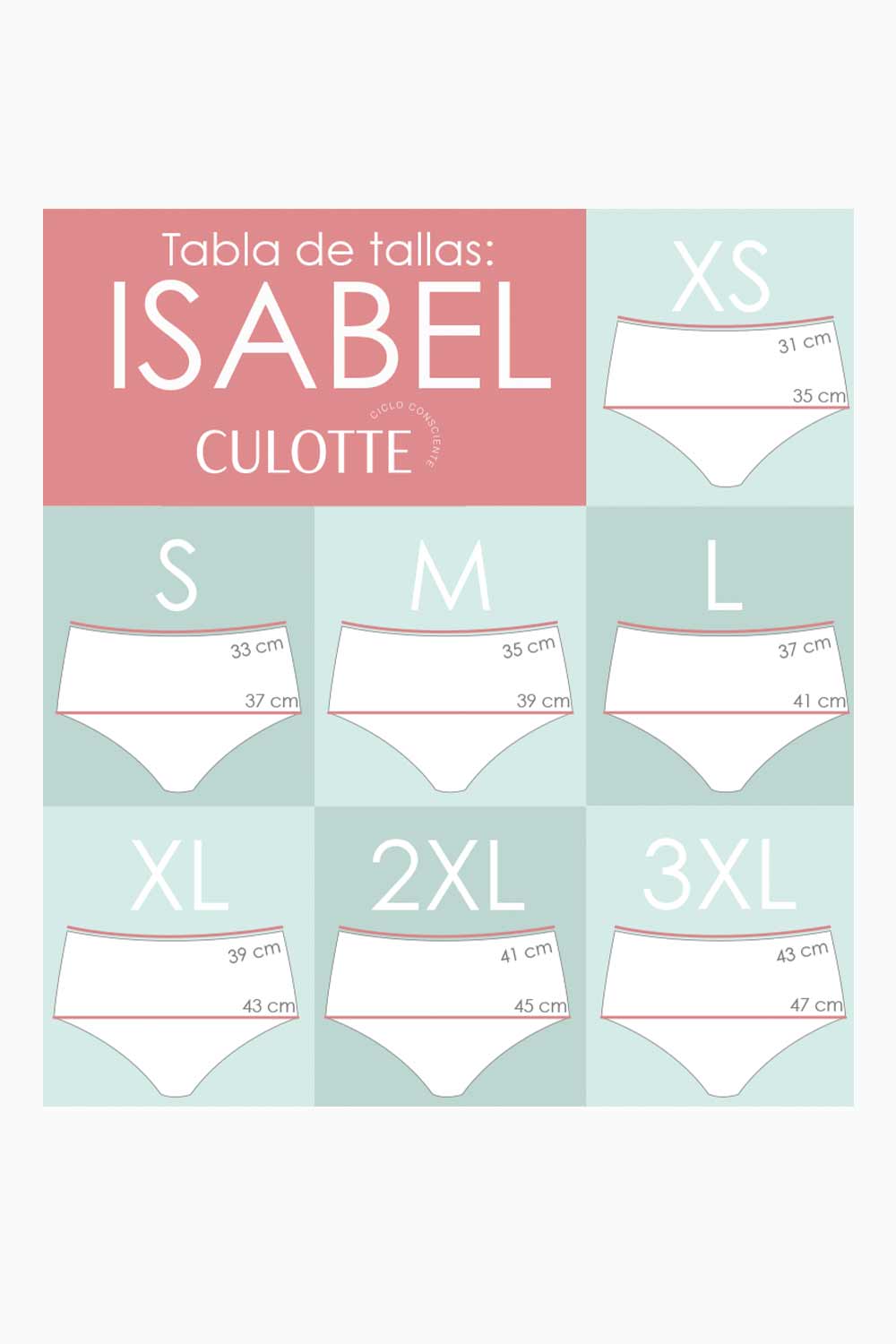 ISABEL | Calzón Menstrual (flujo moderado)