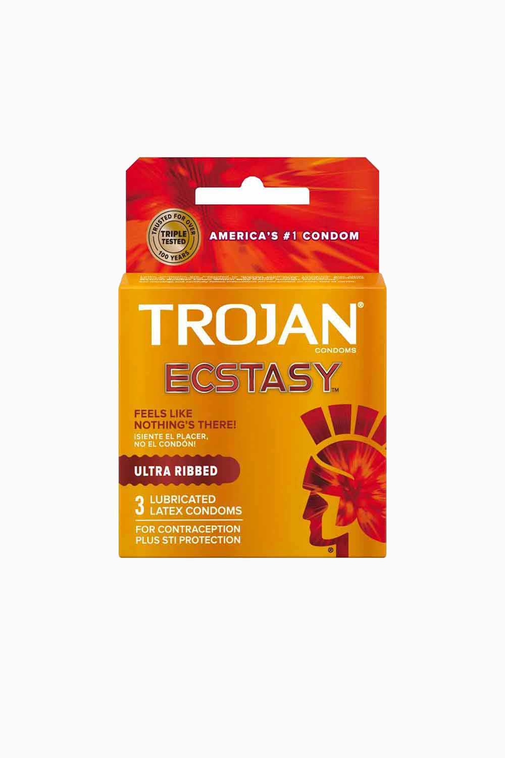 ECSTASY | Condones Glande Grande Trojan x3