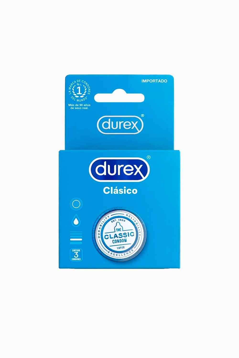 CLÁSICO | Condones Clásicos Durex x3