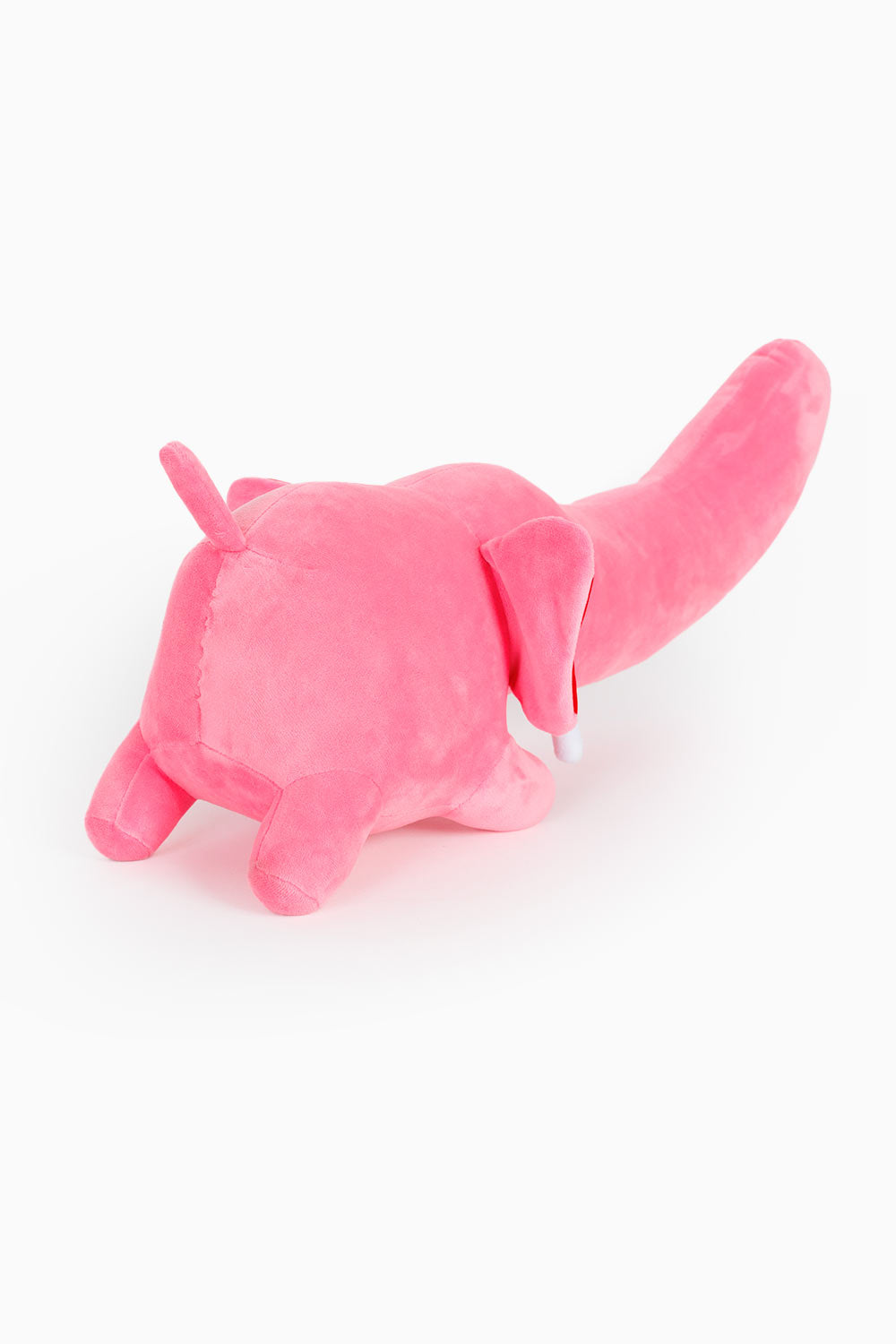 Japi Elefante, peluche rosado de Japi Jane visto desde atrás