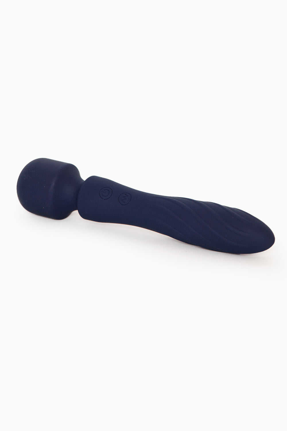 Japi Varita de silicona color azul, vibrador tipo varita recargable con diseño ergonómico.