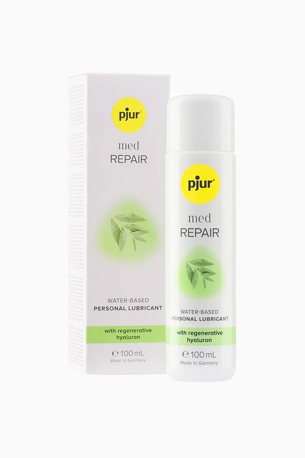 Lubricante íntimo PJUR MED REPAIR base agua con ácido hialurónico hidratante