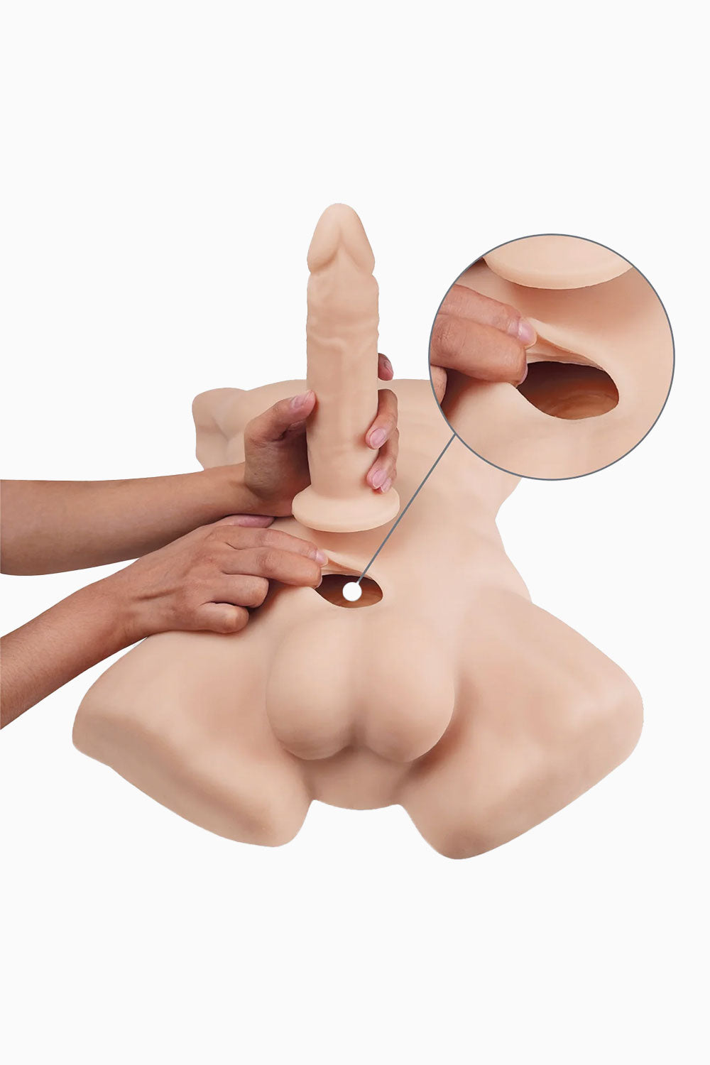 APOLLO | Torso Masculino Hiperrealista con Dildo