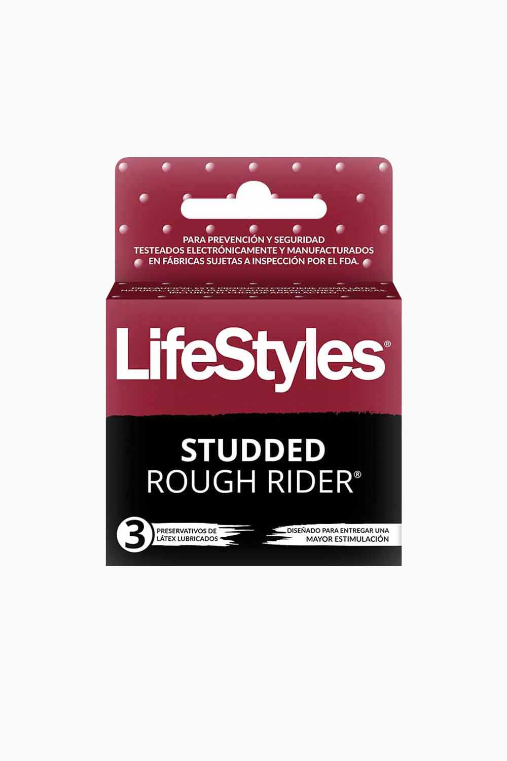 STUDDED | Condones con Textura Lifestyles x3