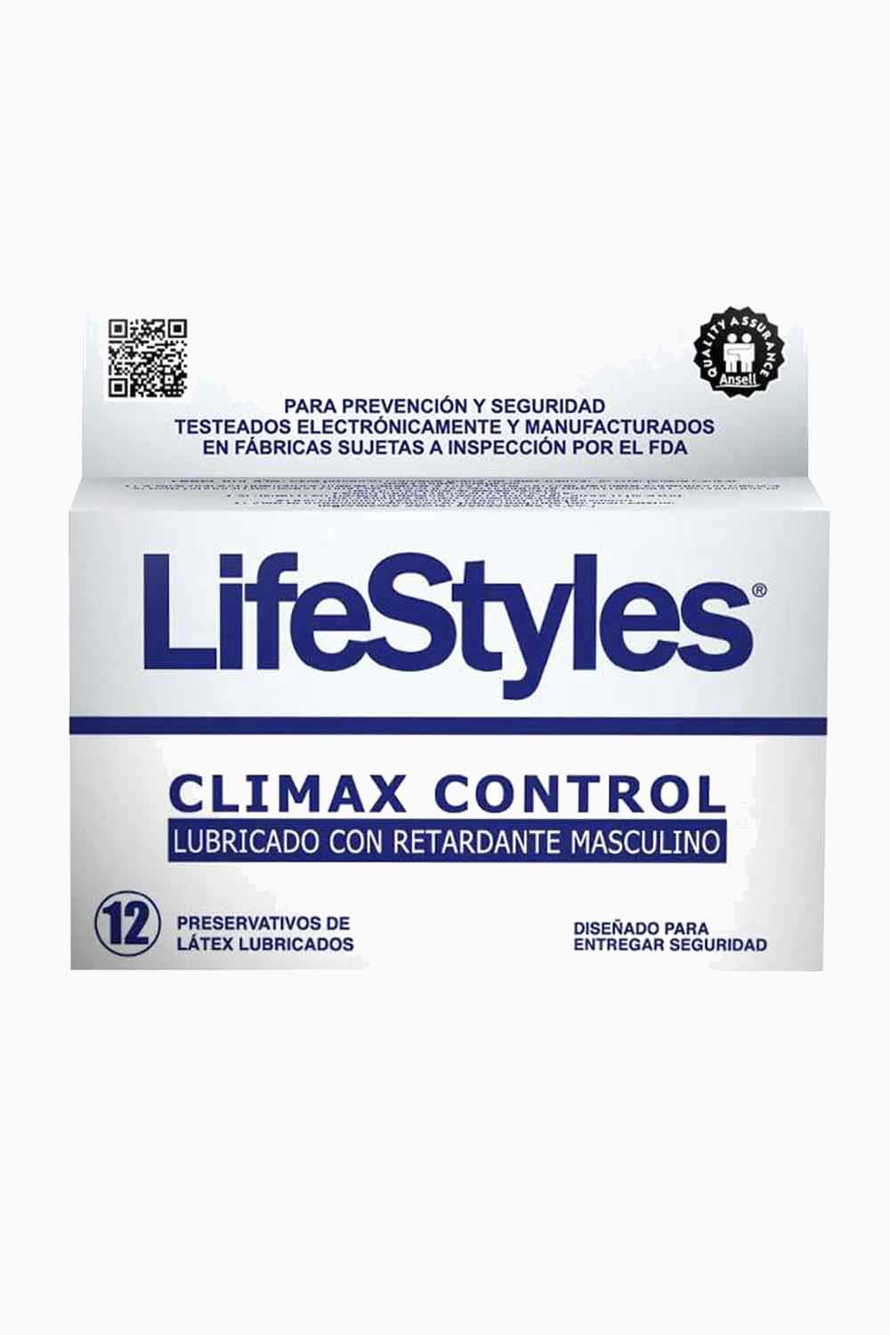 CLIMAX CONTROL | Condones con Retardante Lifestyles x12