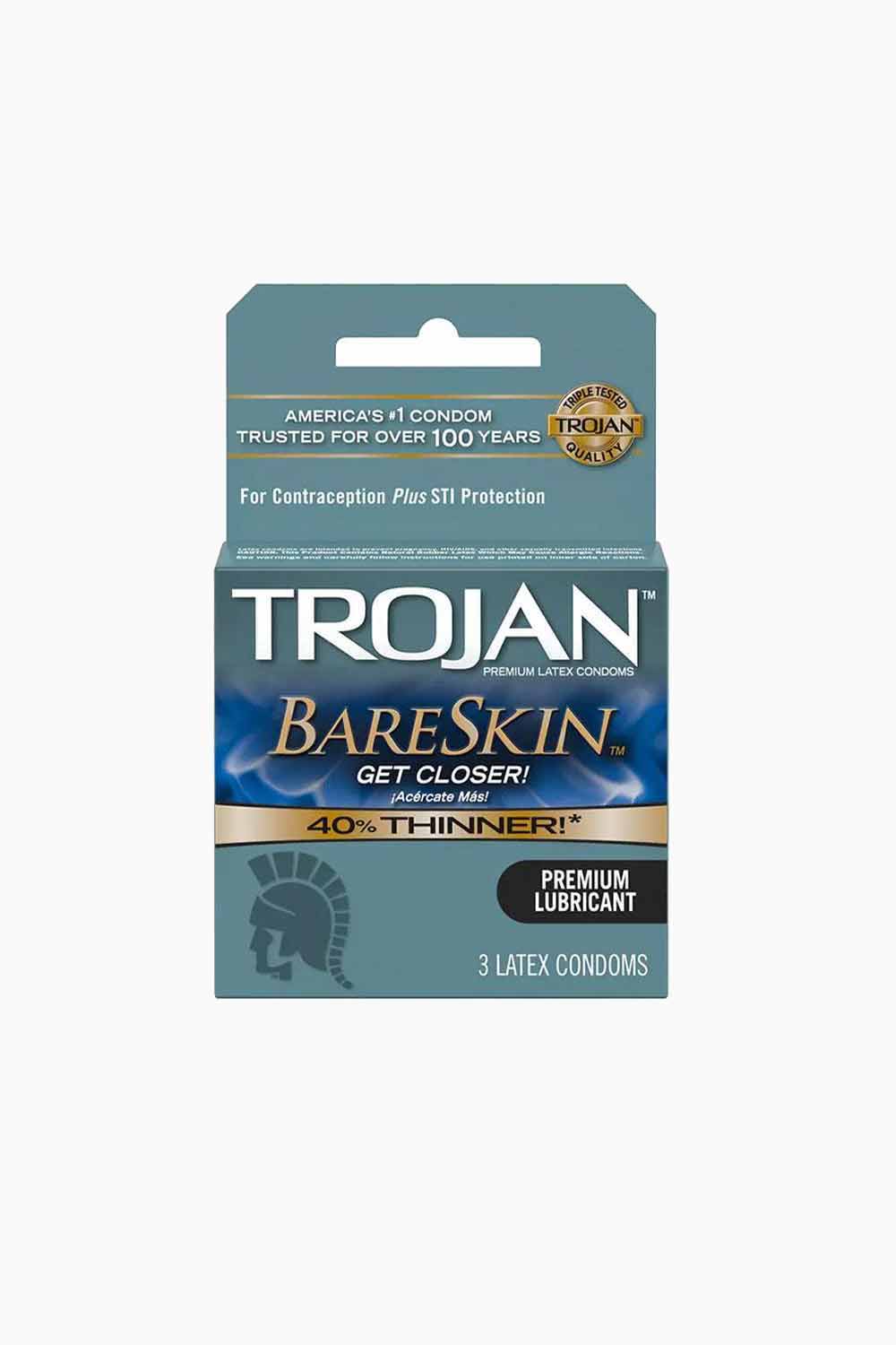 Condones Trojan Bareskin x 3